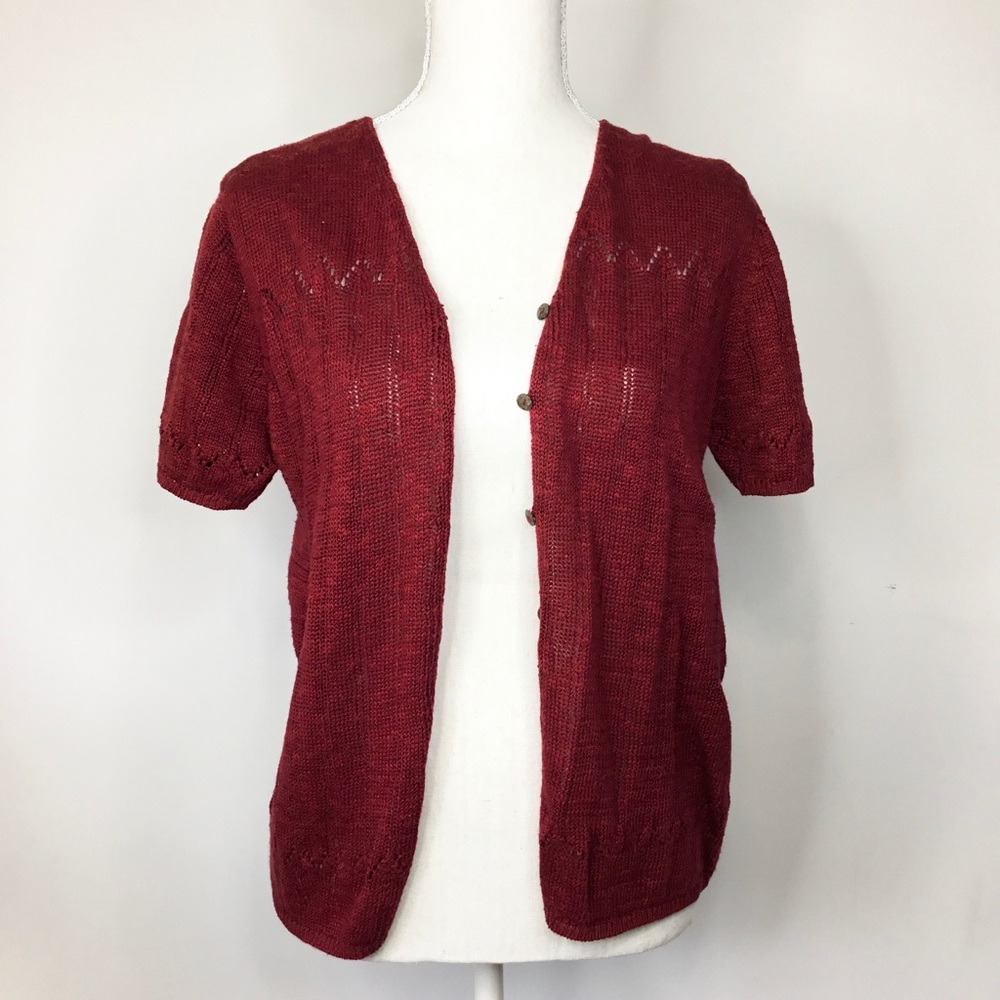 Jones New York knit short sleeve cardigan